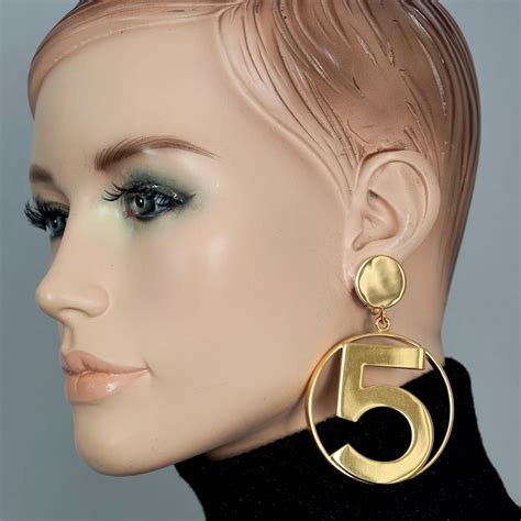 large chanel inspired earrings.